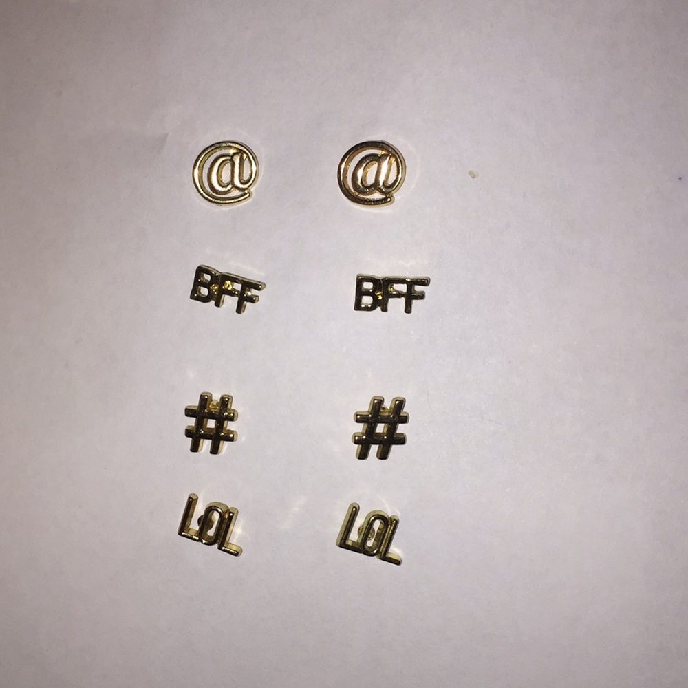 Social Media Gold Earrings
